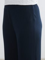 Textured Women's Trousers with Elastic Waistband - Image 11