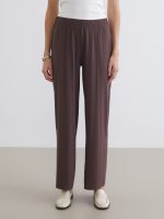 Textured Women's Trousers with Elastic Waistband - Image 16
