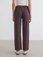 Textured Women's Trousers with Elastic Waistband - Image 18