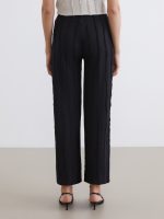 Elastic Waist Textured Women's Trousers - Image 5