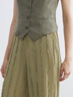 Elastic Waist Textured Women's Trousers - Image 10