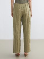 Elastic Waist Textured Women's Trousers - Image 11