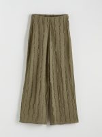 Elastic Waist Textured Women's Trousers - Image 12