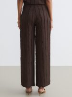 Elastic Waist Textured Women's Trousers - Image 17