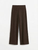 Elastic Waist Textured Women's Trousers - Image 18