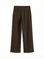 Elastic Waist Textured Women's Trousers - Image 19