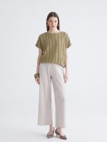 Elastic Waist Textured Women's Trousers - Image 20