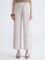 Elastic Waist Textured Women's Trousers - Image 22