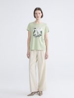 Crew Neck Printed Women's T-Shirt - Image 2