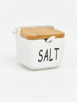 Ceramic Storage Jar with Wooden Lid - Image 3