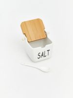 Ceramic Storage Jar with Wooden Lid - Image 5