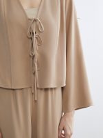 V Neck Tie Blouse - Image 3