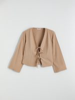 V Neck Tie Blouse - Image 5