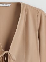 V Neck Tie Blouse - Image 6