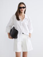 Hole-Knitted Oversize Women's Shirt