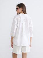 Hole-Knitted Oversize Women's Shirt - Image 4