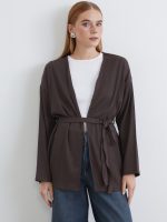 Shawl Collar Belted Women's Cardigan - Image 7