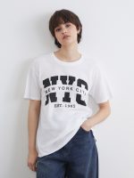Crew Neck NYC Printed Women's T-Shirt