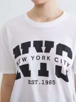 Crew Neck NYC Printed Women's T-Shirt - Image 3
