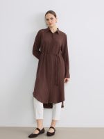 Textured Oversize Women's Shirt Tunic
