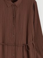 Textured Oversize Women's Shirt Tunic - Image 6