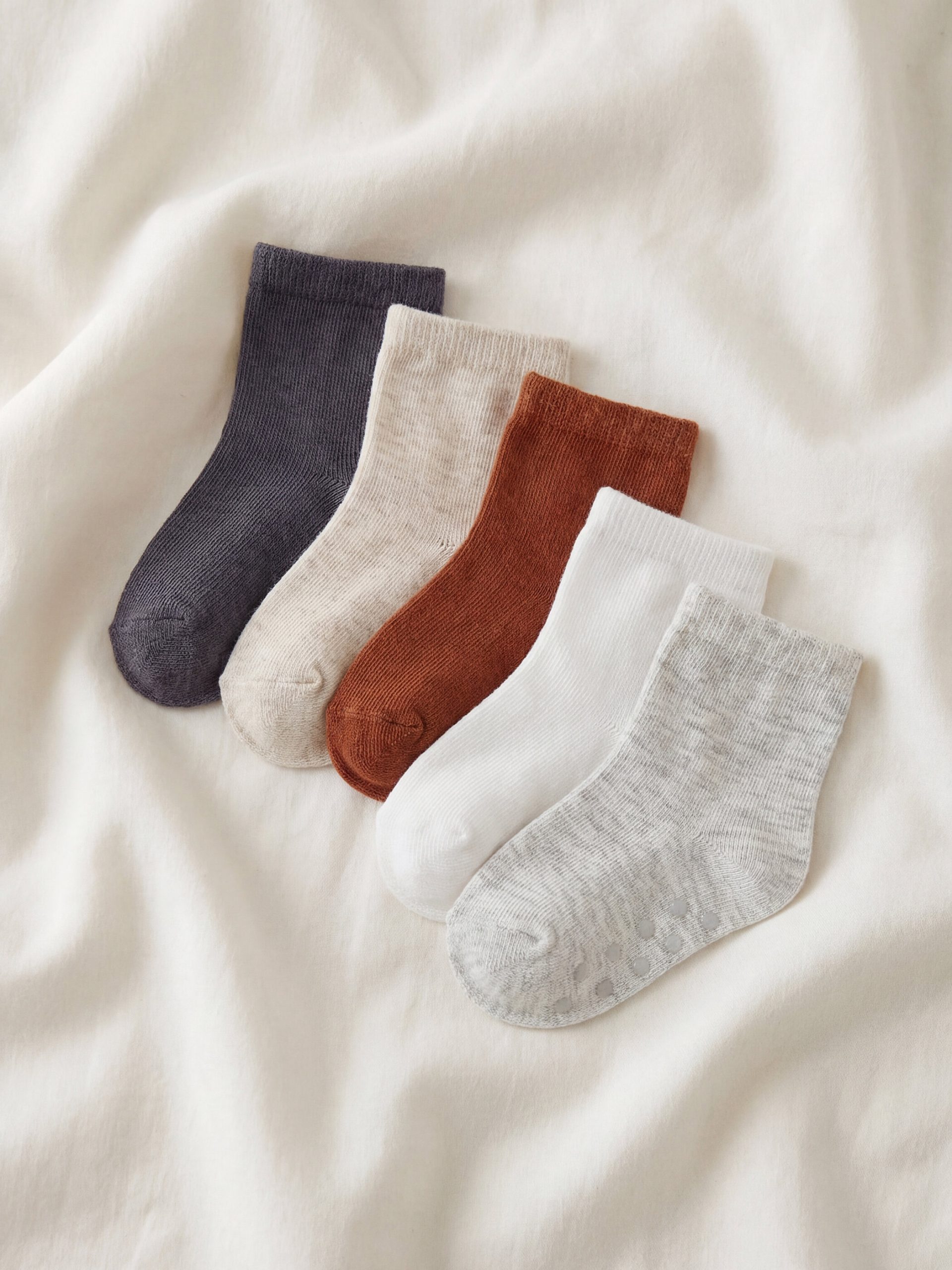 Non-Slip Sole Baby Boys' Ankle Socks 5 Pack