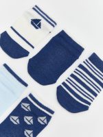 Patterned Baby Boys Trainer Socks 5 Pack - Image 2