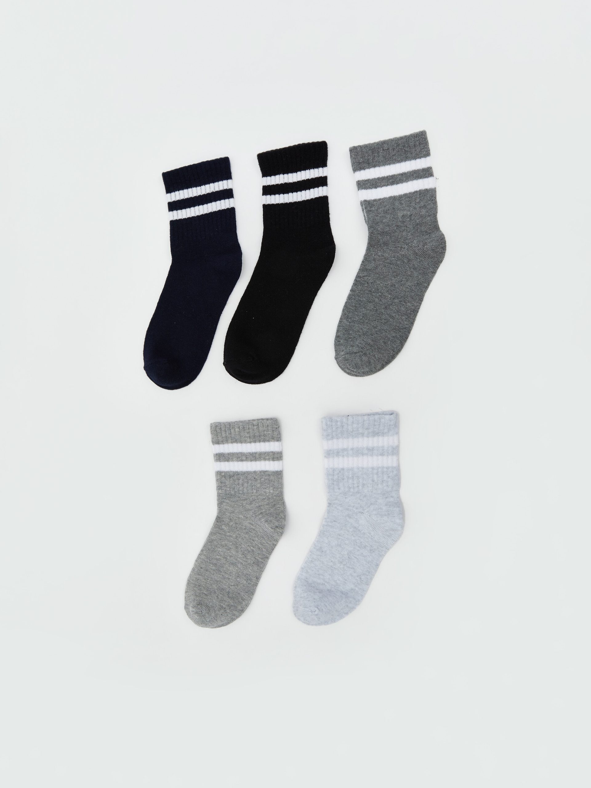 Striped Boys' Ankle Socks, Pack of 5