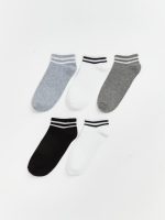 Striped Boys' Trainer Socks 5-Pack