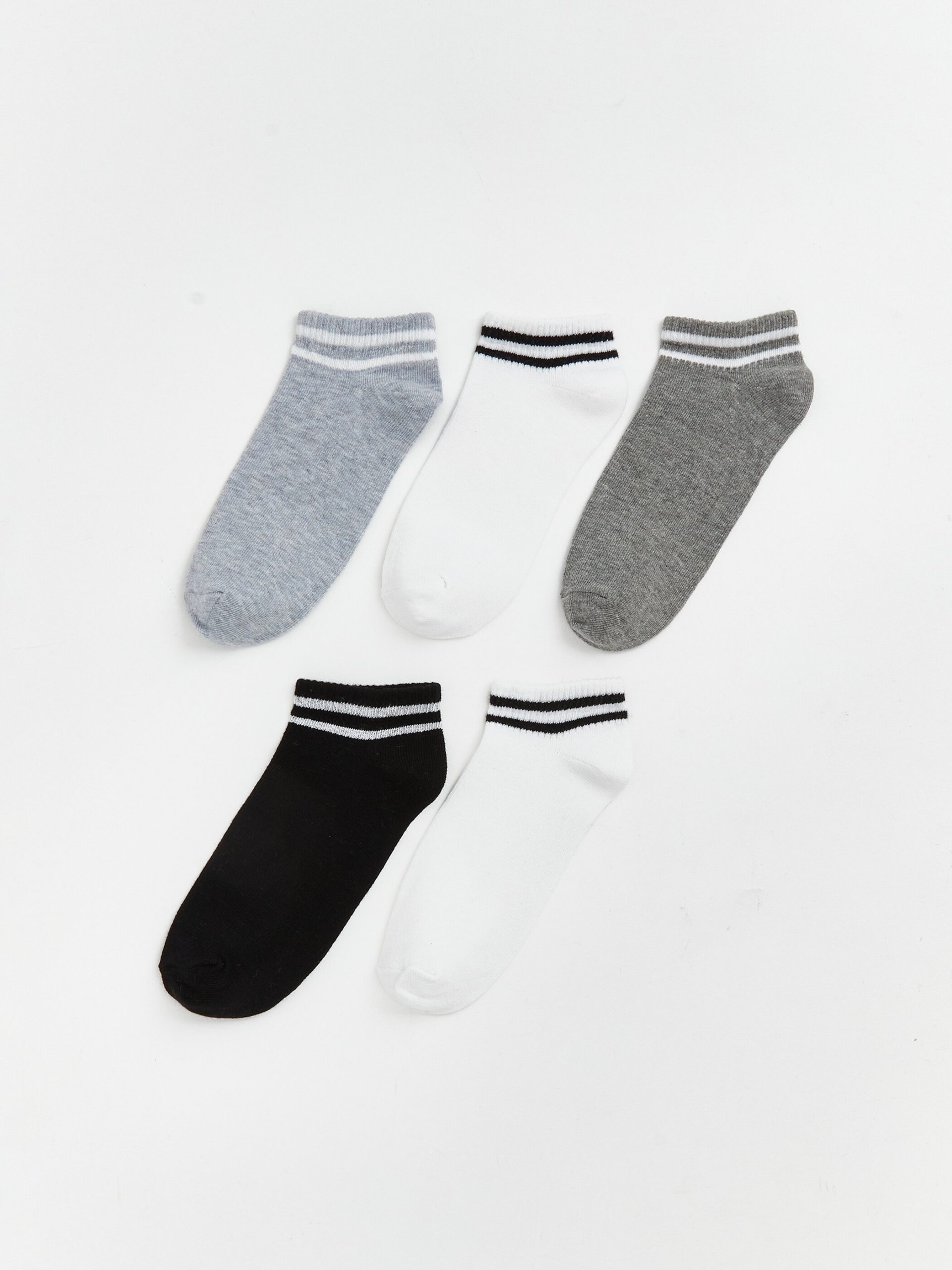 L_20261-S62601Z4-K00_A.jpg Striped Boys' Trainer Socks 5-Pack - Image 1