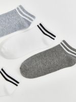Striped Boys' Trainer Socks 5-Pack - Image 2