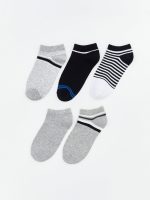 Striped Boys' Trainer Socks 5 Pack