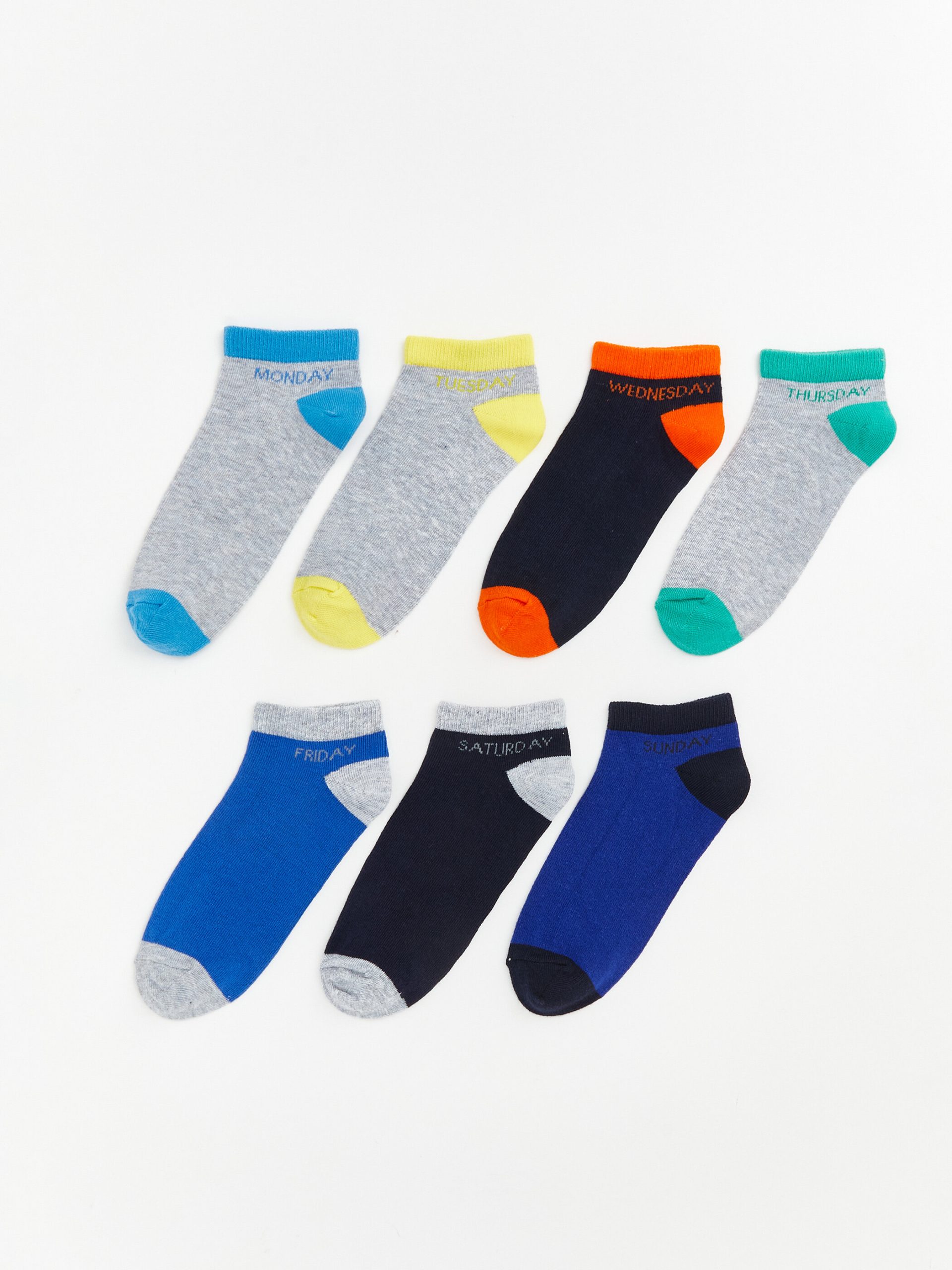 Seven-Day Set of Bootie Socks for Boys