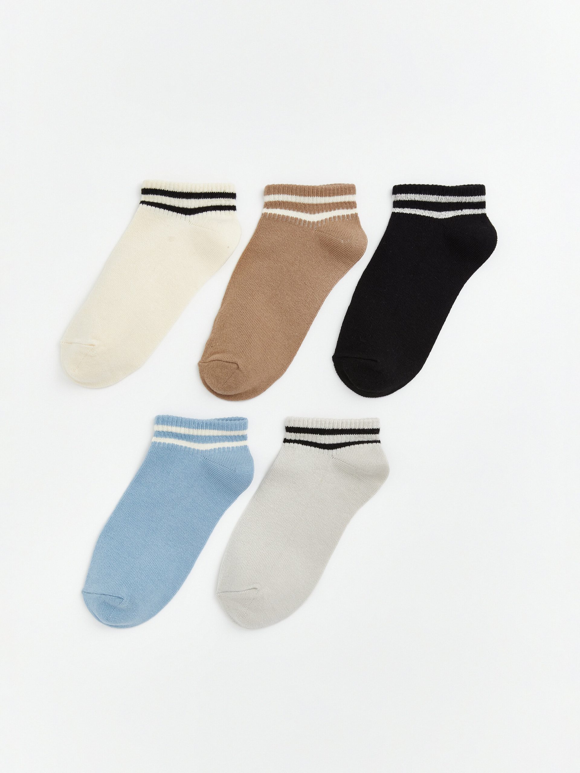 Striped Boy Trainer Socks 5-Pack