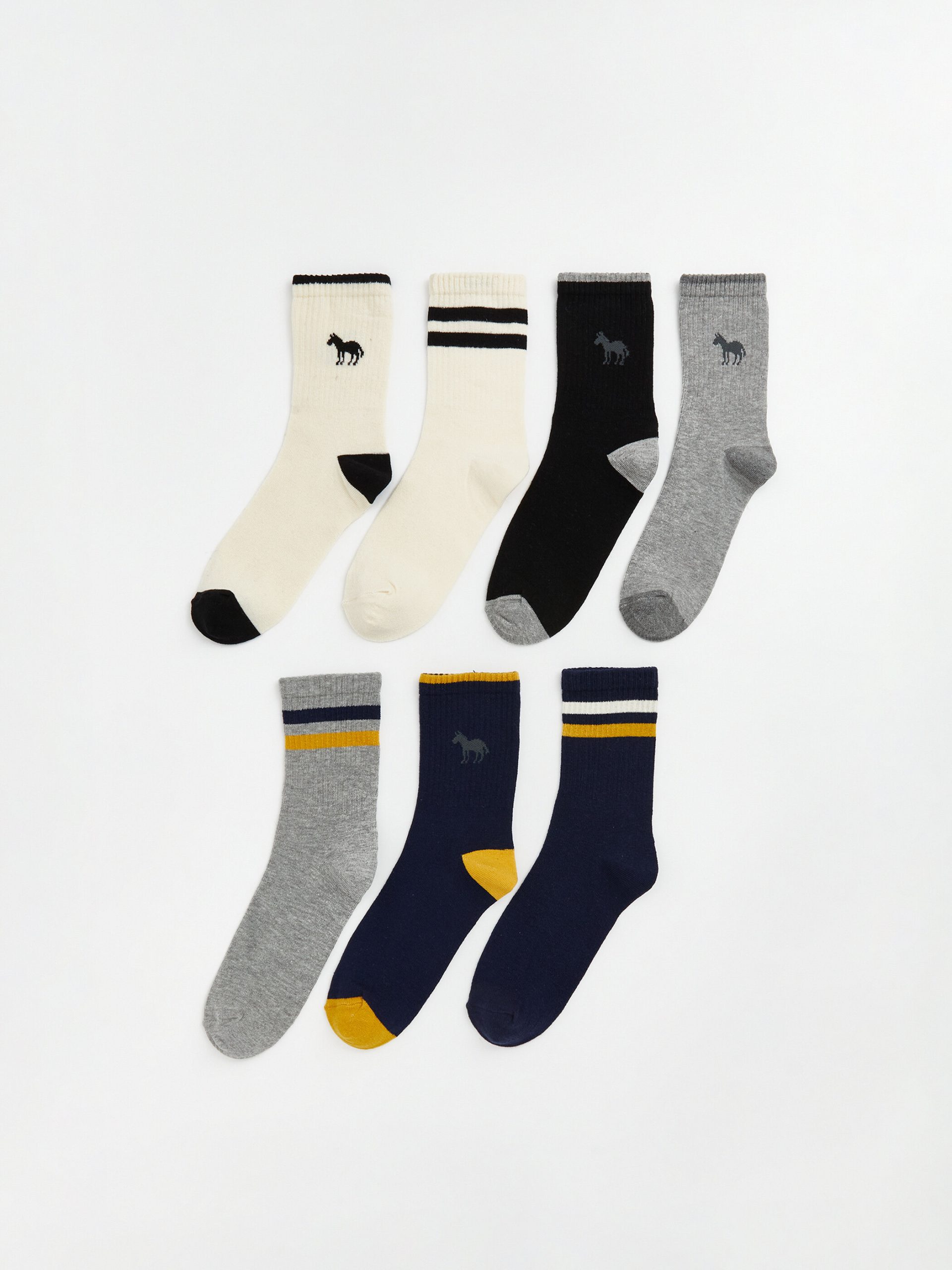 Patterned Boys' Ankle Socks 7 Pack