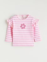 Flower Embroidered Baby Girls' Blouse and Leggings - Image 3