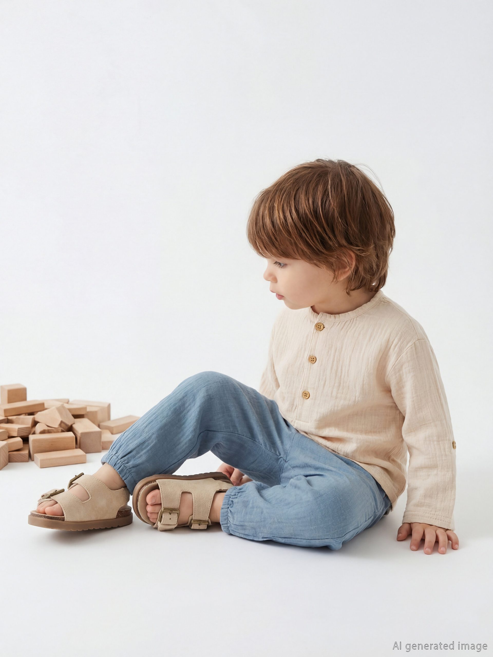 Baby Boy Muslin Shirt and Trousers