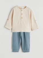 Baby Boy Muslin Shirt and Trousers - Image 2