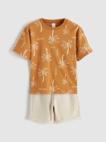 Patterned Boys' T-Shirt and Shorts - Image 2