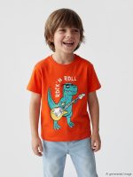 Crew Neck Printed Boys' T-Shirt