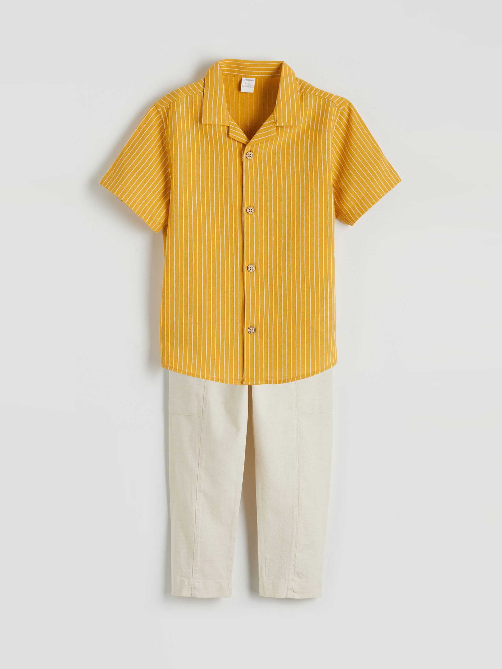 L_20261-S65735Z1-LKA_A.jpg Striped Boys' Shirt and Trousers - Image 1