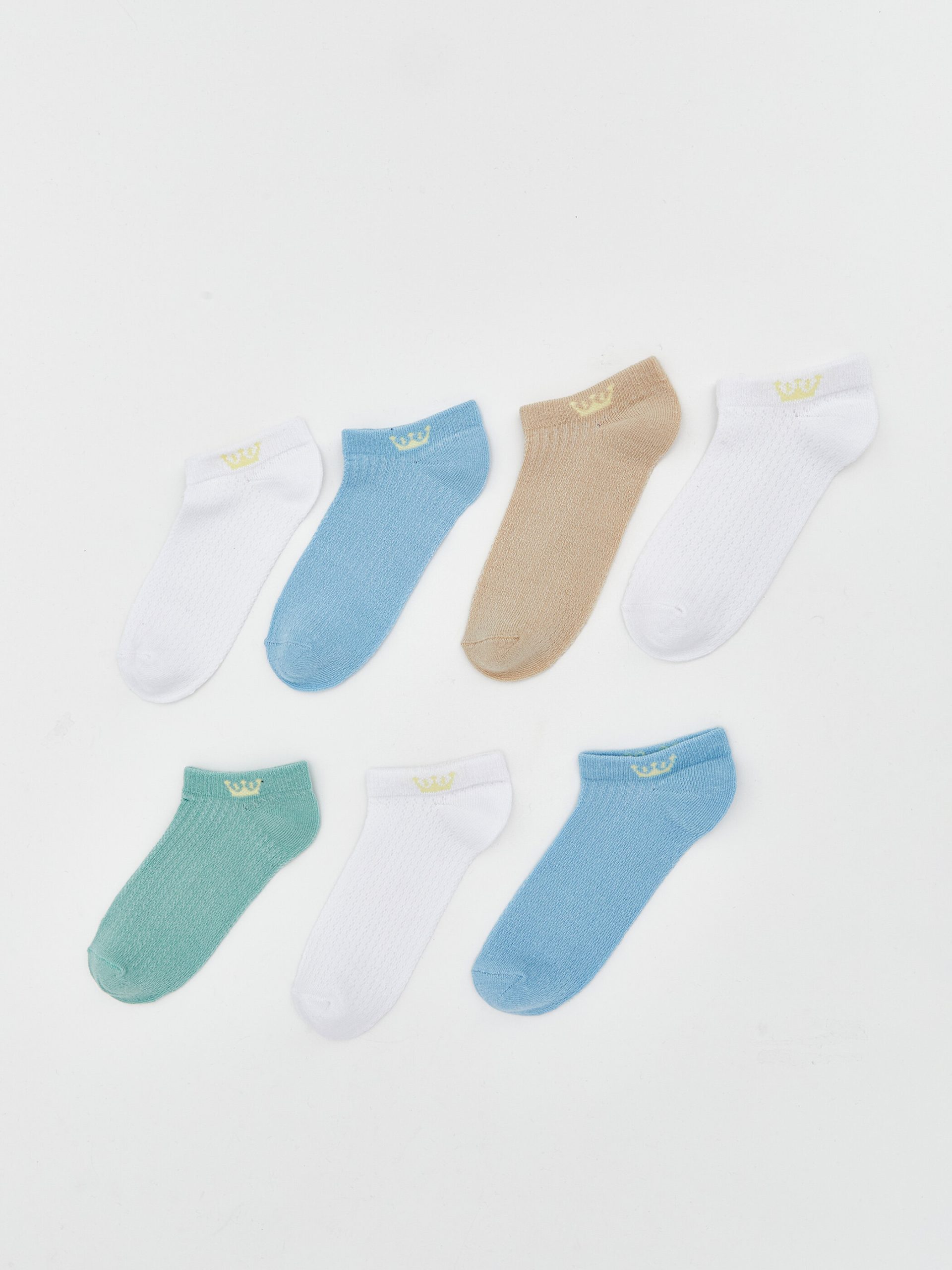 Patterned Boys' Trainer Socks 7 Pack