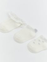 Baby Girl Bootie Socks - Set of Three - Image 3