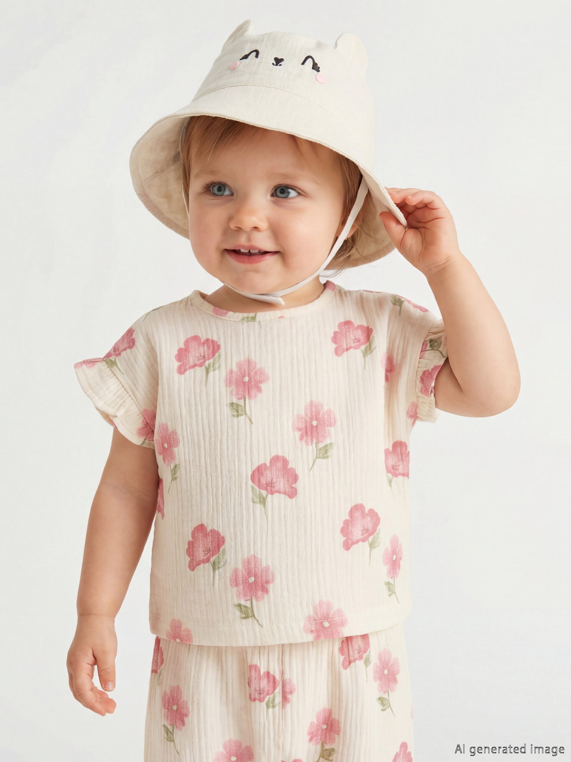L_20261-S66692Z1-FDL_5.jpg 3D Baby Girls' Bucket Hat - Image 1