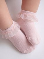 Tulle Frilled Baby Girls' Trainer Socks 3-Pack - Image 2