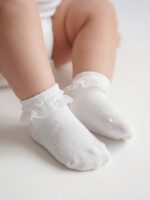 Tulle Frilled Baby Girls' Trainer Socks 3-Pack - Image 3