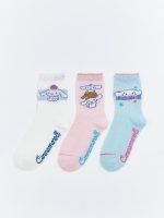 Cinnamoroll Patterned Girls' Ankle Socks 3-Pack