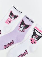 Girls' Kuromi Ankle Sock Trio - Image 2