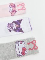 Hello Kitty and Friends Patterned Girls' Trainer Socks 5 Pack - Image 2