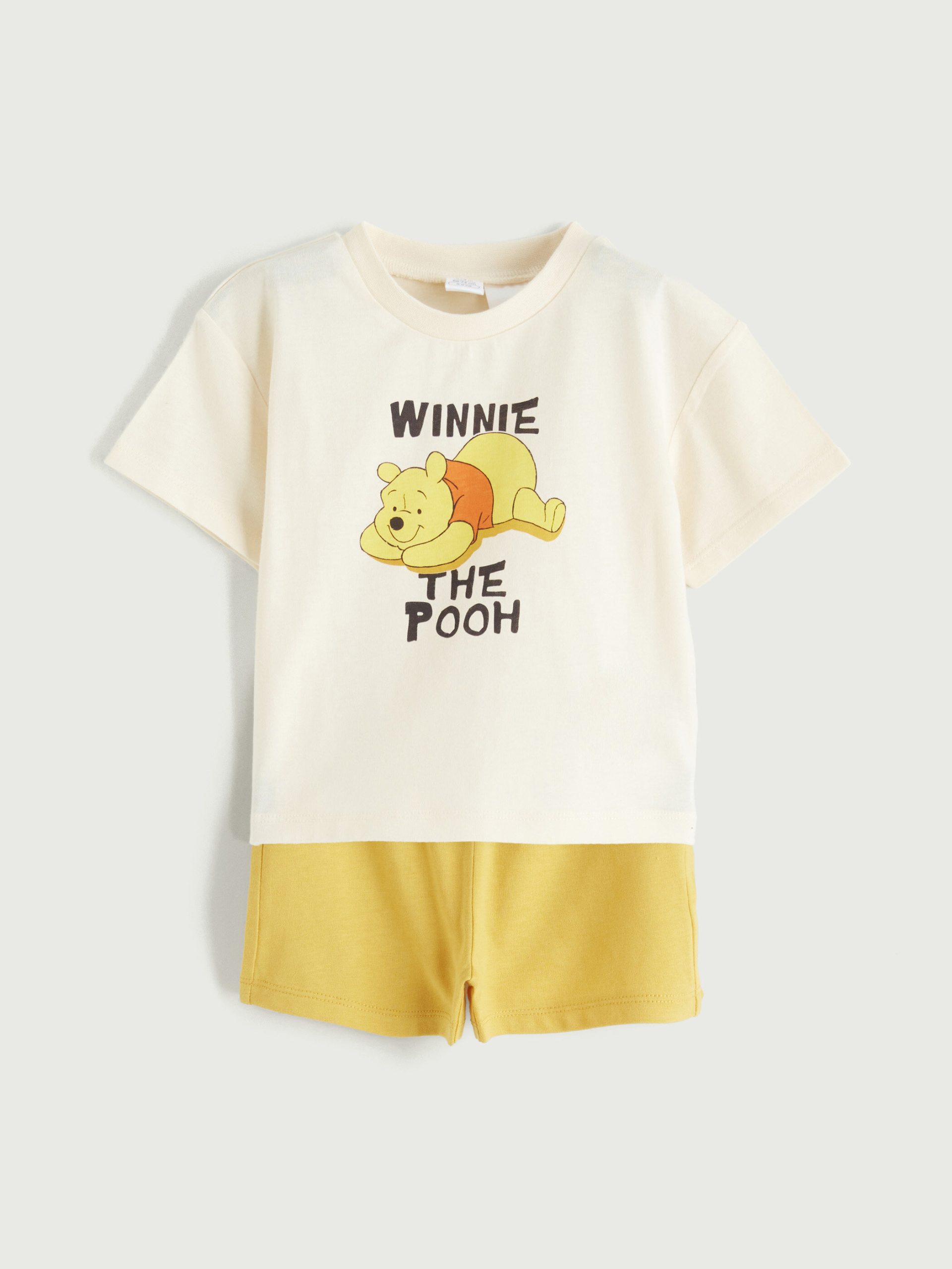 L_20261-S6BL52Z1-KXP_A.jpg Winnie The Pooh Printed Baby Boys' Shorts and T-Shirt - Image 1